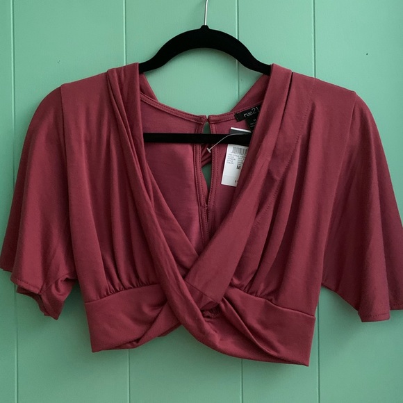 Rue21 Tops - Crop wrap top with deep V